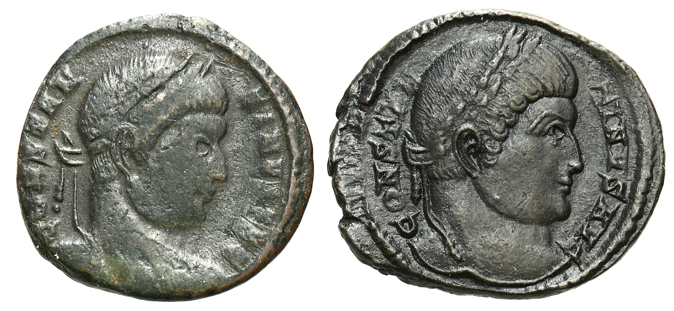 Cesarstwo Rzymskie, Lot 2 sztuk Follisów, Konstantyn I Wielki 305 – 337 n. e., Trewir